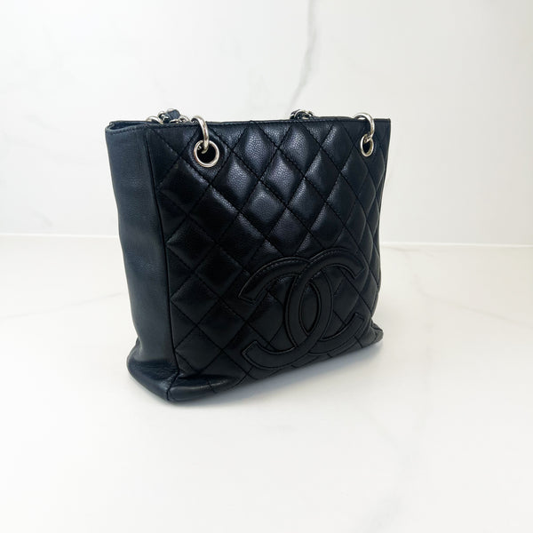 Chanel CC Black Caviar Petite Tote