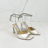 Jimmy Choo White Saeda 100 Sandal Size 38