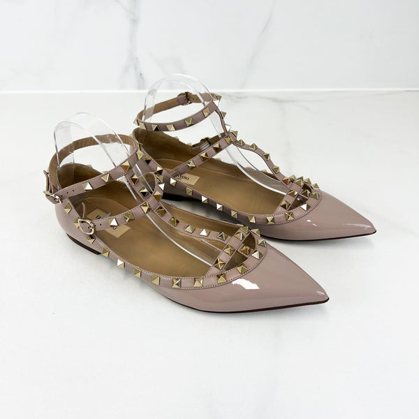 Valentino Garavani Rockstud Ballet Flat Size 41.5