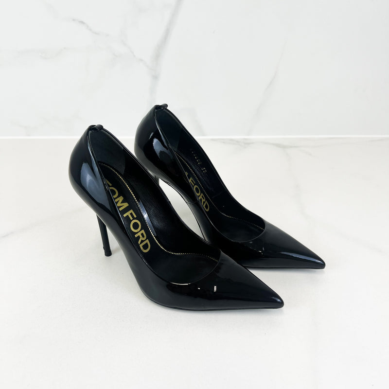 Tom Ford Patent Black Leather Pumps Size 39