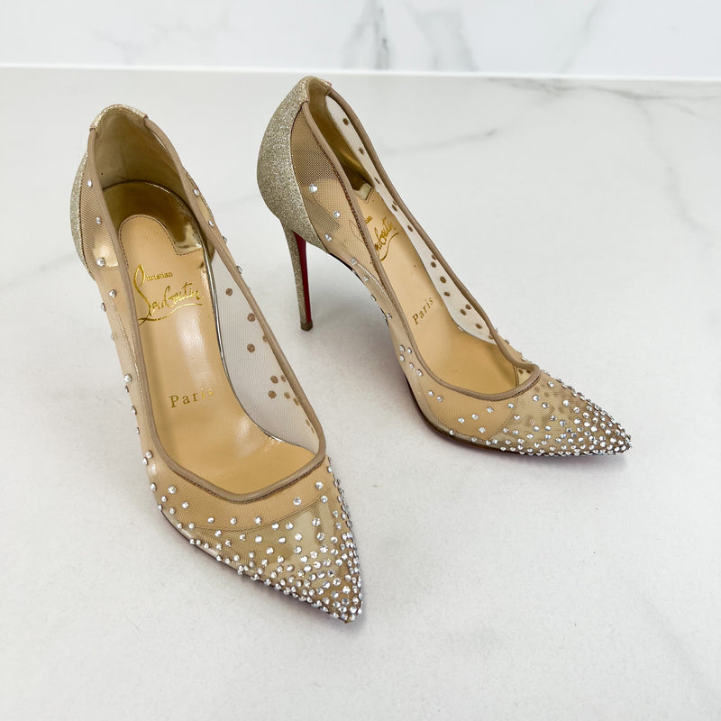 Christian louboutin decollete outlet strass