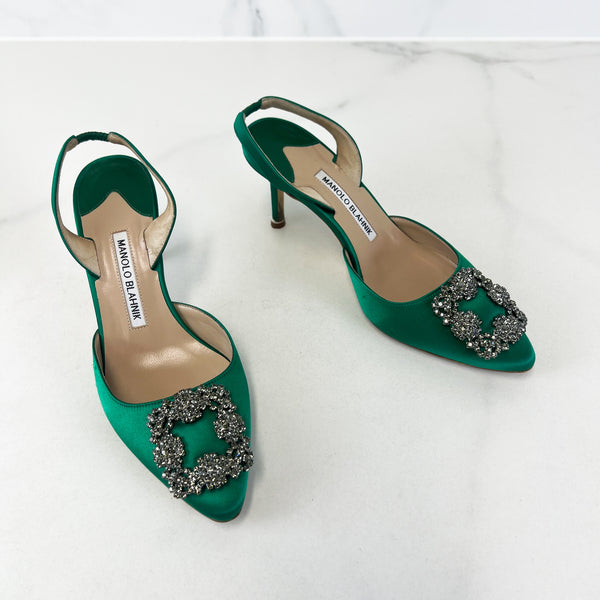 Manolo Blahnik Hangisi Slingback 70mm Size 37.5