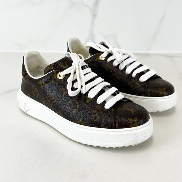 Louis Vuitton Monogram Canvas Time Out Sneaker Size 37