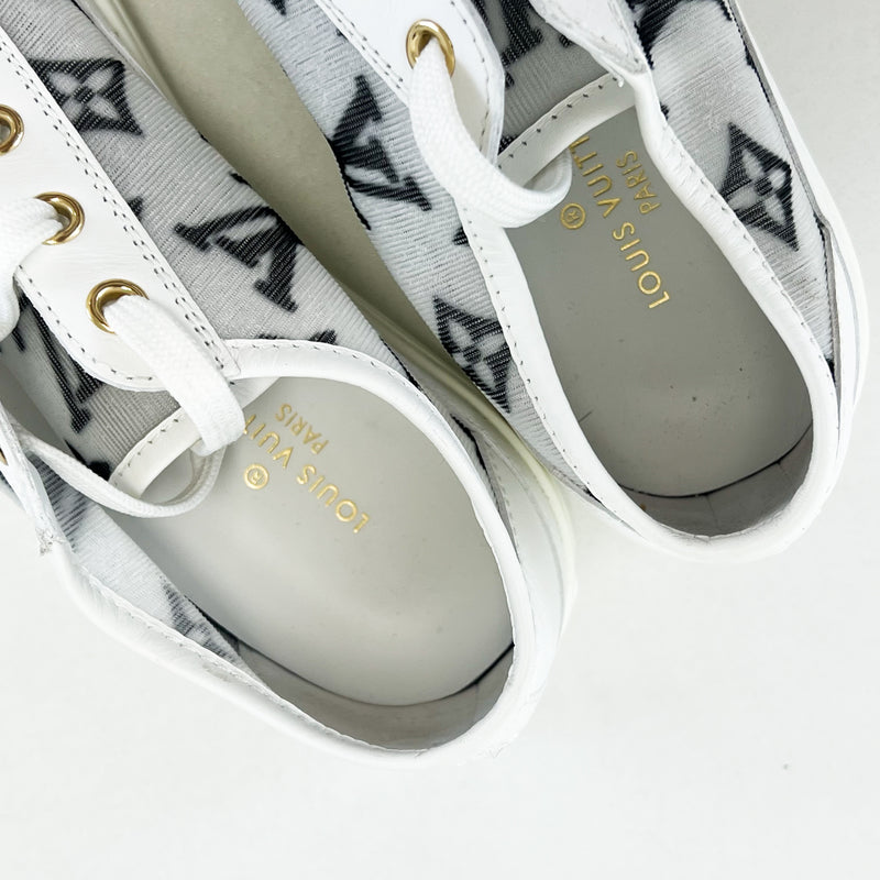 Louis Vuitton Monogram Black & White Stellar Sneaker Size 36.5