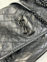 Saint Laurent Nikki Small Chain Bag in Crinkled Leather