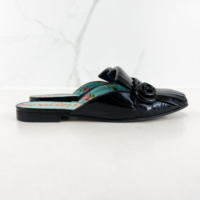 Gucci Black Patent Slipper Size 37