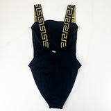 Versace Black Greca Swimsuit Size 2