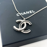 Chanel CC Jewelled Silver Necklace