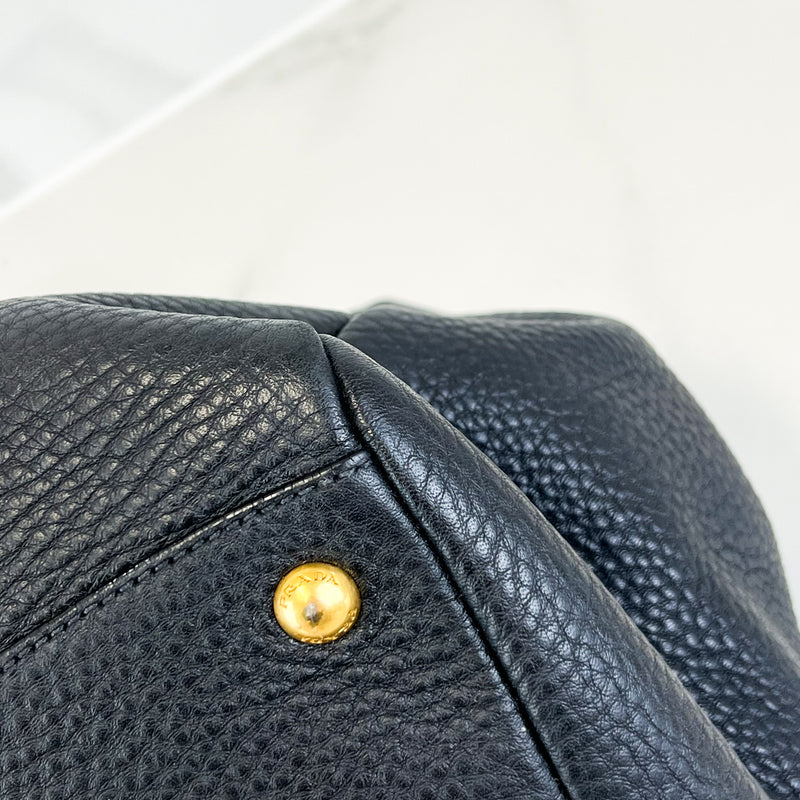 Prada Black Daino Tote Bag