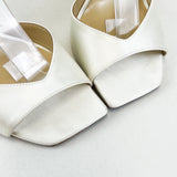 Jimmy Choo White Saeda 100 Sandal Size 38