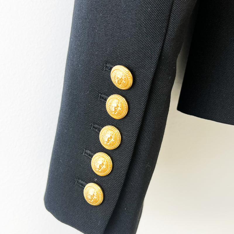 Balmain Blazer with Gold Buttons in Black