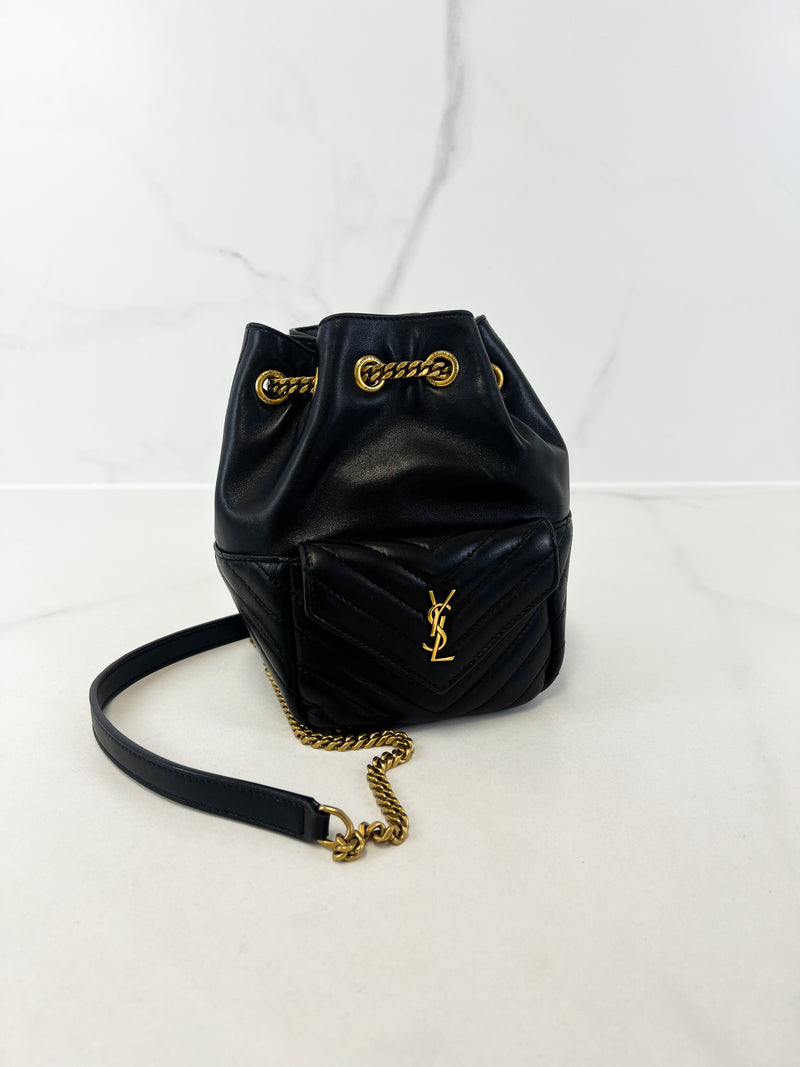 Saint Laurent Joe Nano Quilted Bucket Bag