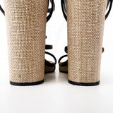 Saint Laurent Cassandra Open Toe Wedge Sandal Size 36.5