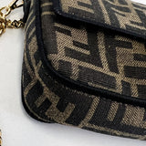 Fendi FF Jacquard FF Fabric Baguette Bag