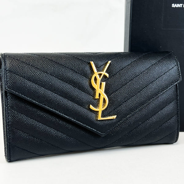 Saint Laurent Cassandre Matelasse Large Wallet