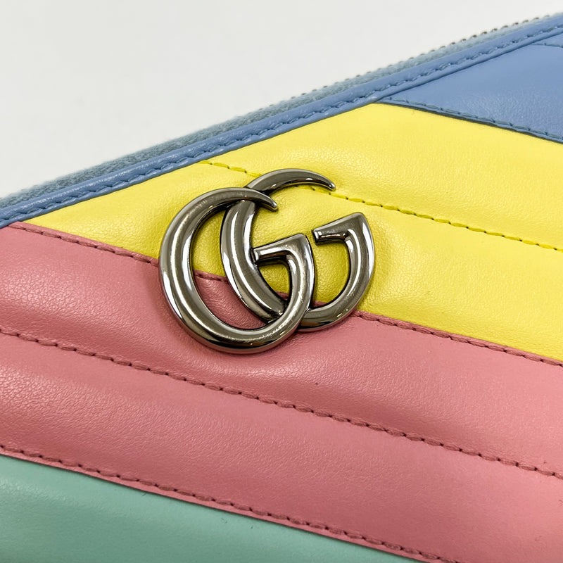 Gucci Pastel Marmont Zip Around Wallet