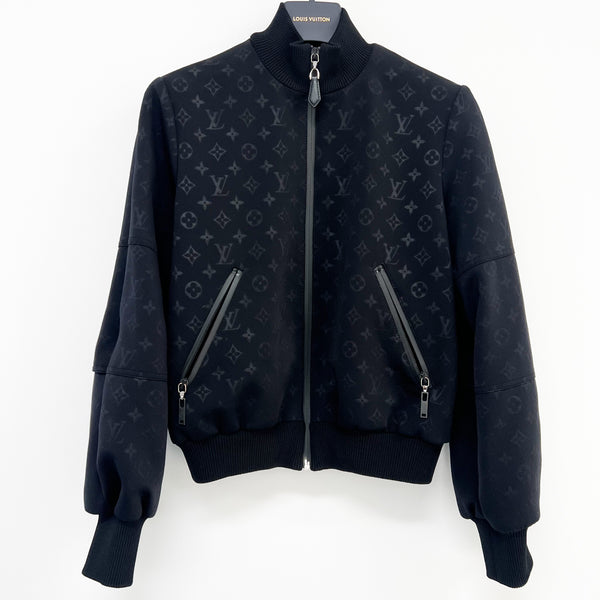 Louis Vuitton Embossed Monogram Zip-Up Jacket Size 36