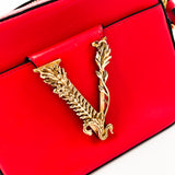 Versace Red Virtus Shoulder Bag with GHW