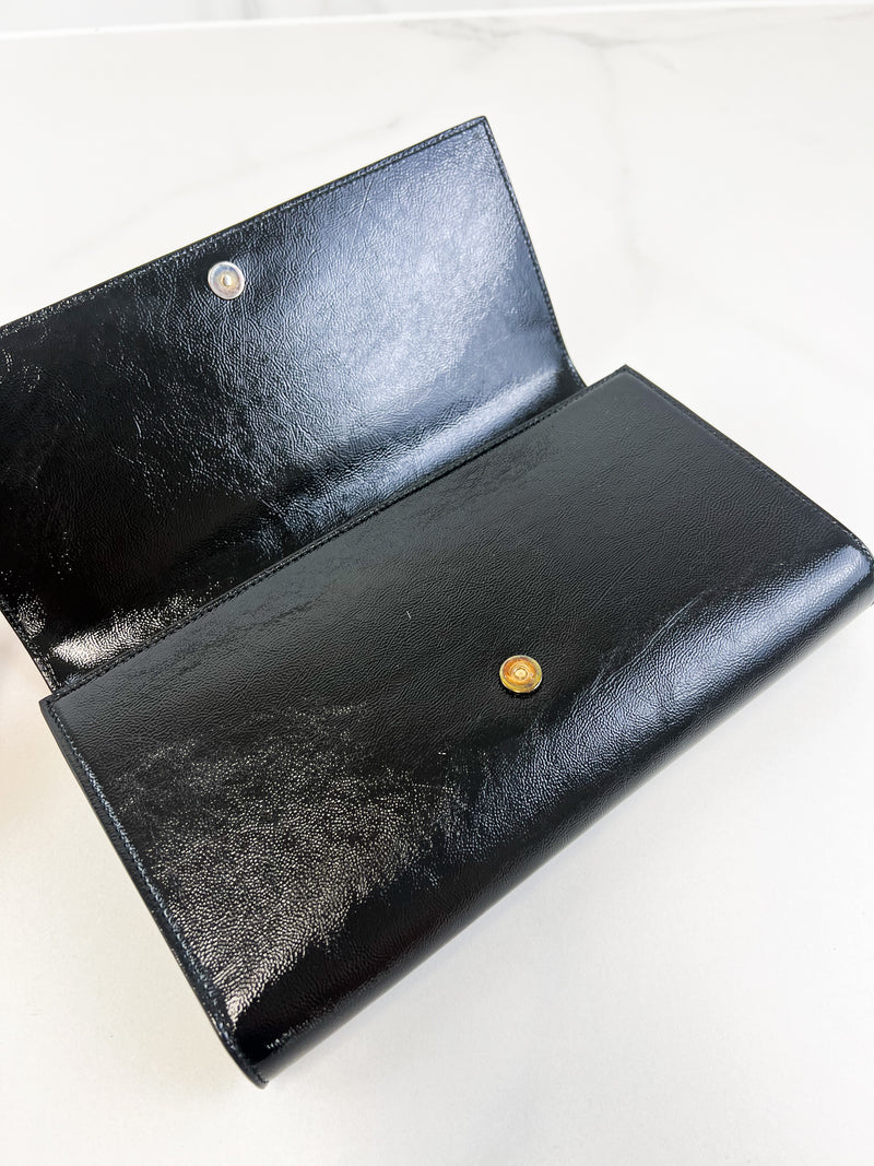 Saint Laurent Belle De Jour Clutch in Black