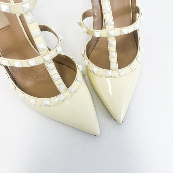 Valentino Caged Ivory Rockstud Pumps Size 40