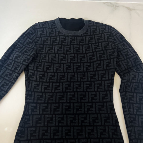 Fendi Zucca Knit Dress Size 40