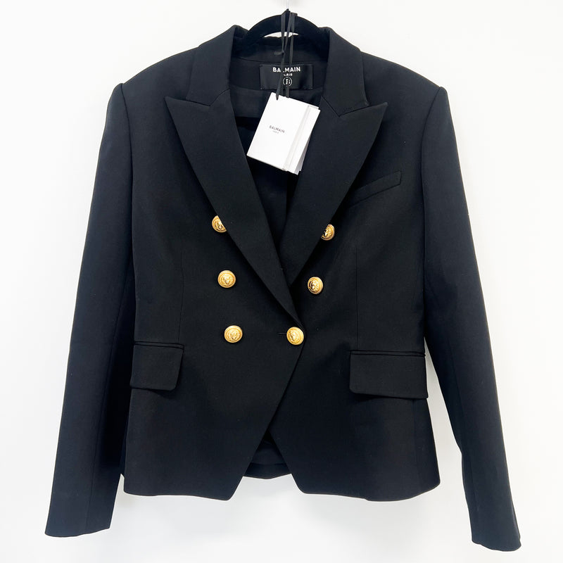 Balmain Blazer with Gold Buttons in Black