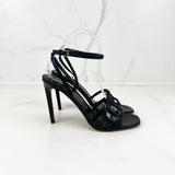 Valentino Black Leather Sandal Size 37.5