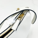 Prada White Arqué Small Leather Shoulder Bag