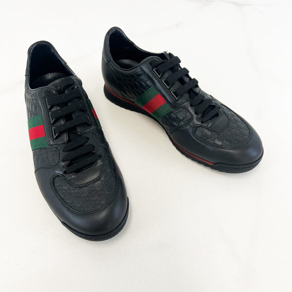 Gucci Black Web Sneaker Size 6