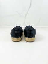 Saint Laurent Black Monogram Espadrilles Size 38