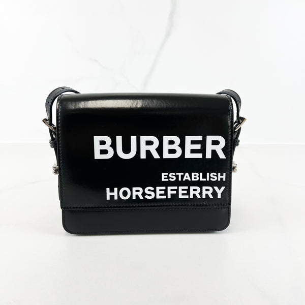 Burberry Black Horseferry Camera Shoulder Bag