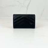 Saint Laurent Black Small Envelope Wallet with GHW