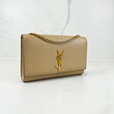 Saint Laurent Beige Kate Medium Chain Bag with GHW