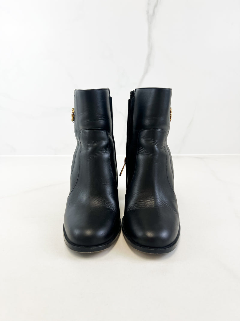 Dolce & Gabbana Leather Ankle Boots Size 38.5