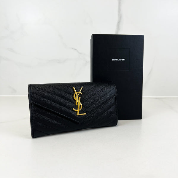 Saint Laurent Cassandre Matelasse Large Wallet