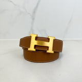 Hermes H Belt Bucket & Reversible Leather Strap Size 80