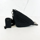 Prada Triangle Crochet Shoulder Bag