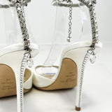 Jimmy Choo White Saeda 100 Sandal Size 38