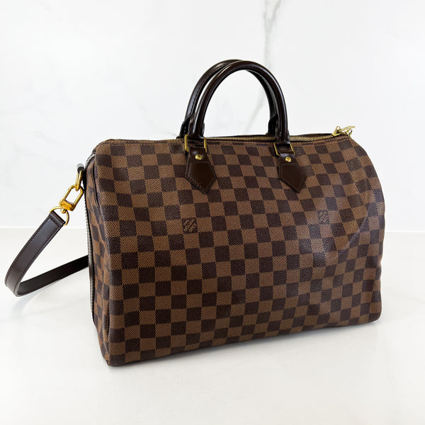 Louis Vuitton Speedy 35 Bandoulière Damier Ebene Canvas