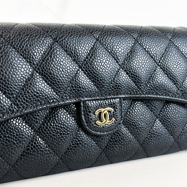 Chanel Classic Caviar Long CC Wallet