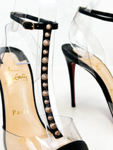 Christian Louboutin PVC/Leather Nosy Spikes 100 Pumps Size 37.5