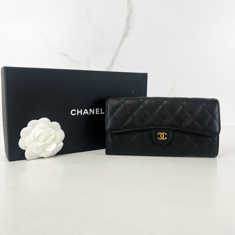 Chanel Classic Caviar Long CC Wallet