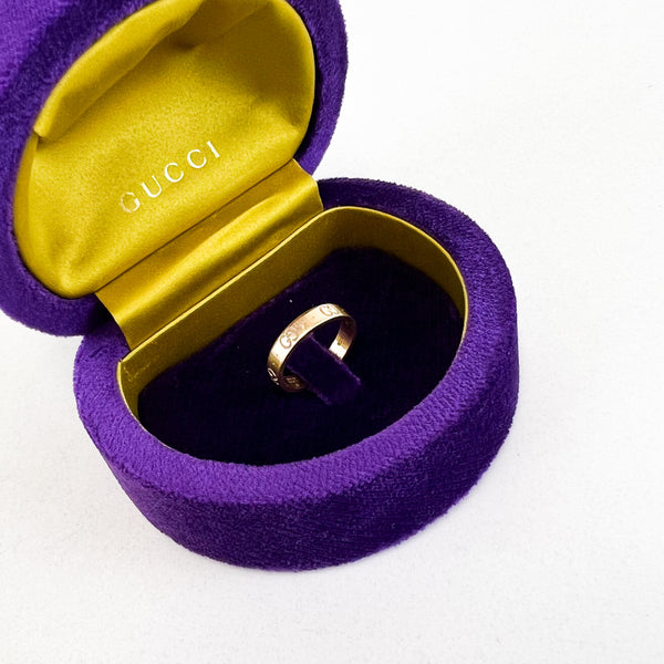 Gucci GG Yellow Gold Ring Size 15