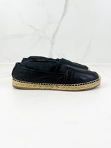 Saint Laurent Black Monogram Espadrilles Size 38