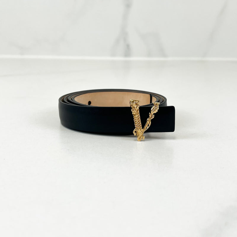 Versace V Baroque Black Belt 20mm