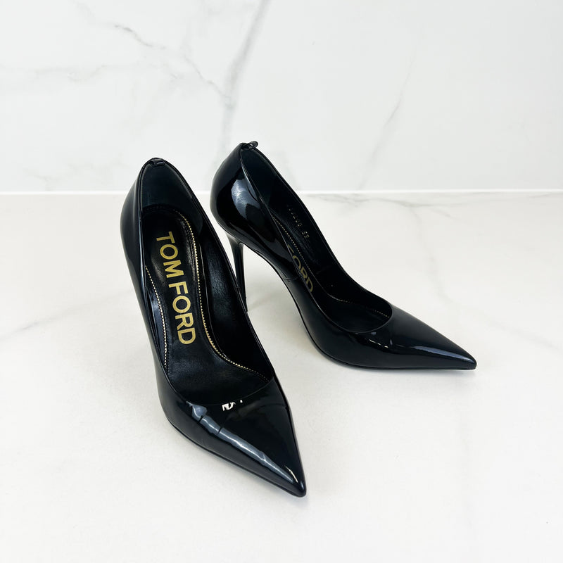 Tom Ford Patent Black Leather Pumps Size 39