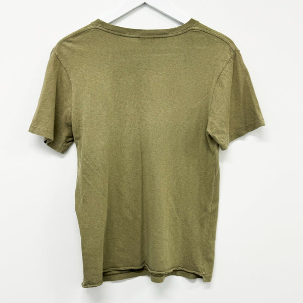 Saint Laurent Khaki Logo Print T-Shirt Size XS