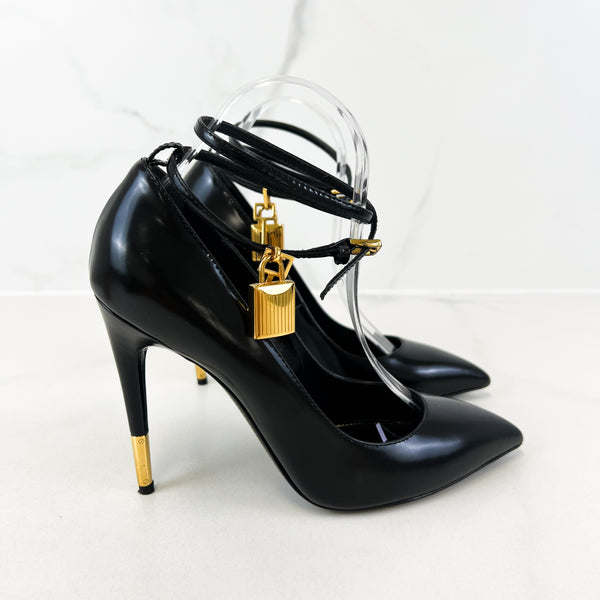 Tom Ford Padlock Leather Pumps Size 38.5