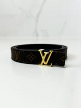 Louis Vuitton Initials 20mm Reversible Belt with GHW Size 80