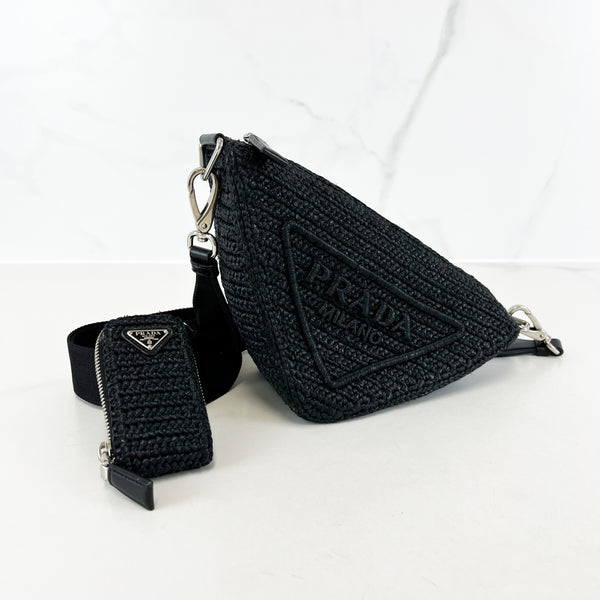 Prada Triangle Crochet Shoulder Bag